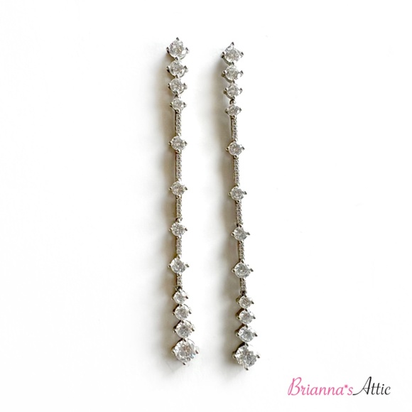 Novecento25 pendant earrings with cubic zirconia 92.5% Sterling Silver - Picture 5 of 9